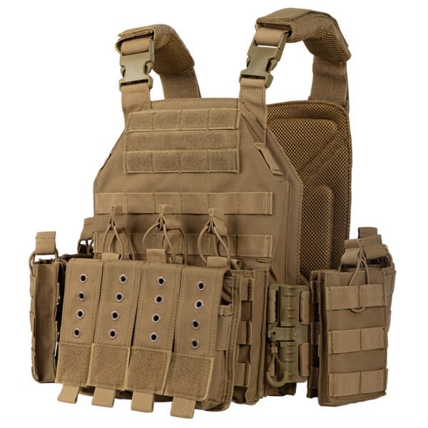 1000D polyester tactical vest fully detachable support one-button quick release plate carrier - 图片 2