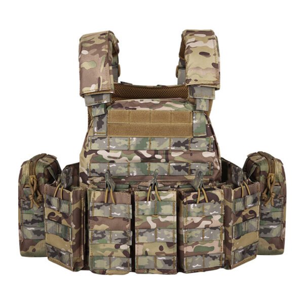 1000D polyester tactical vest fully detachable support one-button quick release plate carrier - 图片 3