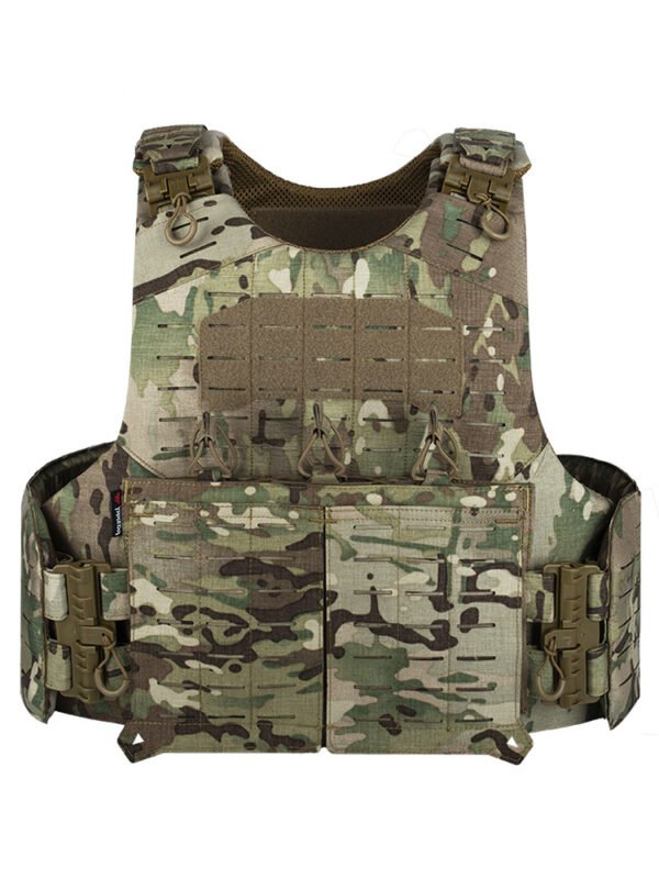 500D Nylon One-Click Quick Release Laser Cut PALS System Plate Carrier - 图片 4