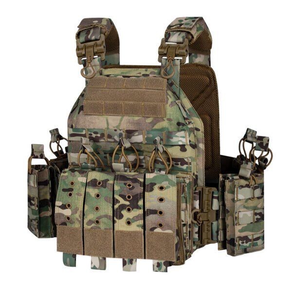 1000D polyester tactical vest fully detachable support one-button quick release plate carrier - 图片 5
