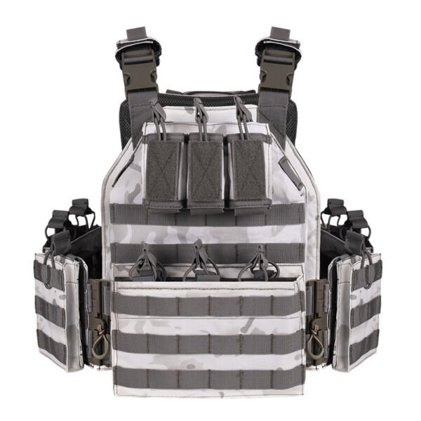 1000D polyester tactical vest MOLLE system wear-resistant and breathable one-button quick-release plate carrier
