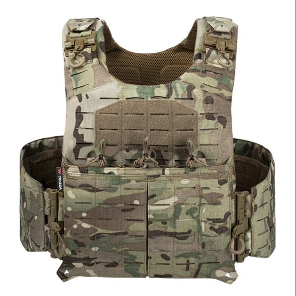 500D nylon tactical vest one-button quick release laser cutting PALS system multi-function plate carrier