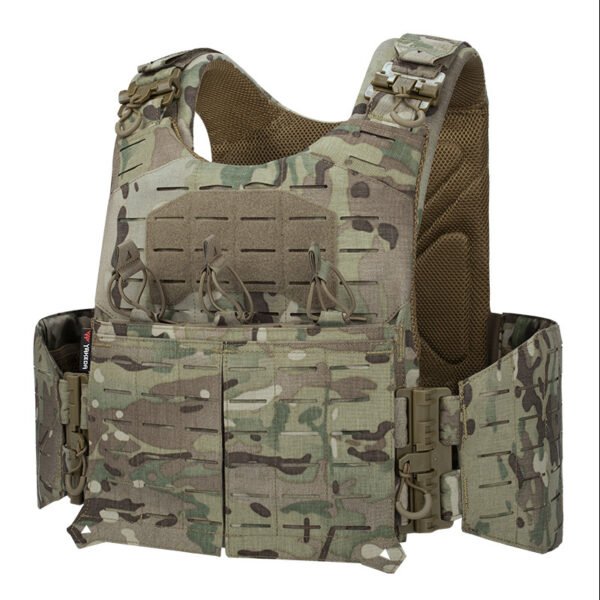 500D nylon tactical vest one-button quick release laser cutting PALS system multi-function plate carrier - 图片 2