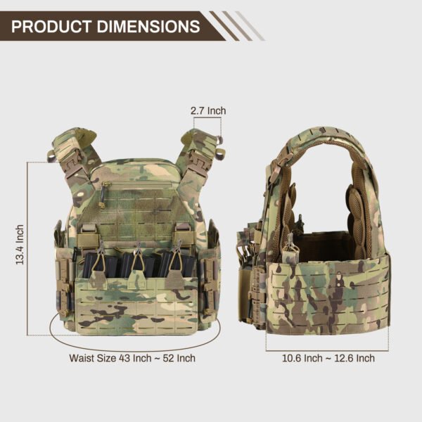 NIJ III Lightweight Body Armor Quick Release Tactical Vest - 图片 2