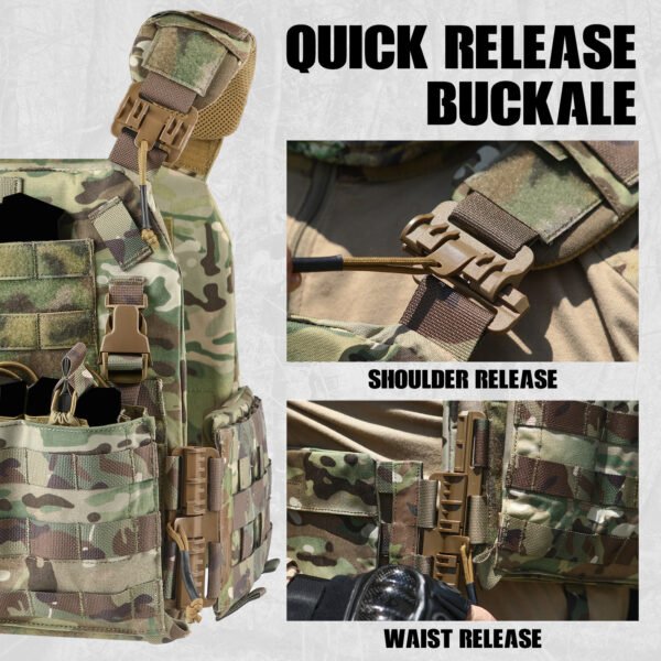NIJ IV Tactical Bulletproof Vest 500D Nylon Lightweight VPC Removable Bulletproof Vest - 图片 2
