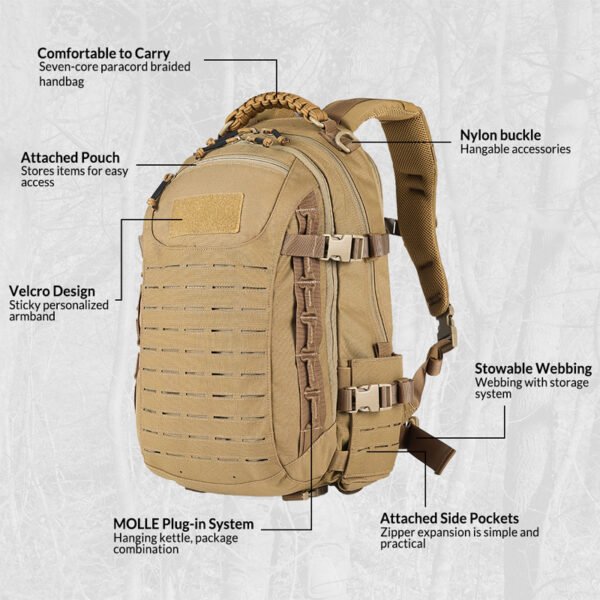 Multifunctional large capacity tactical backpack - 图片 5