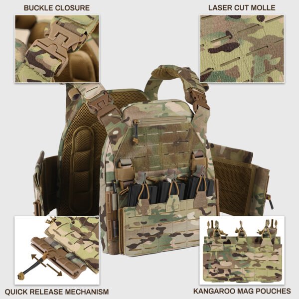 NIJ III Lightweight Body Armor Quick Release Tactical Vest - 图片 3