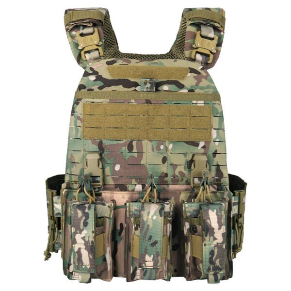 500D Nylon Tactical Vest Camouflage Combat Protective Vest Multi-Function Plate Carrier - 图片 9