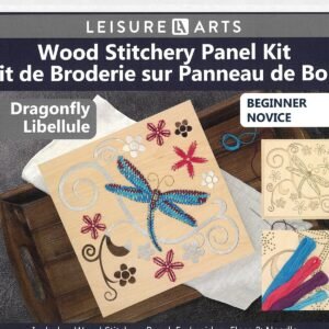 Leisure Arts 10 Dragon Fly Panel Wood Stitching Kit