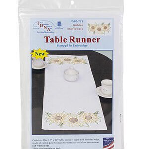 Jack Dempsey 15 x 42 Sunflowers Stamped Table Runner