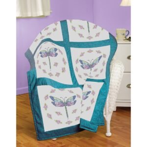 Janlynn 18 Dragonfly Quilt Block Stamped Cross Stitch Kit 6pk