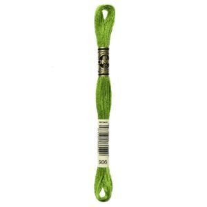 DMC 8.7yd Greens 6 Strand Cotton Embroidery Floss