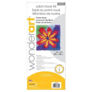 Shaggy Latch Hook Kit 12X12 Flower Power