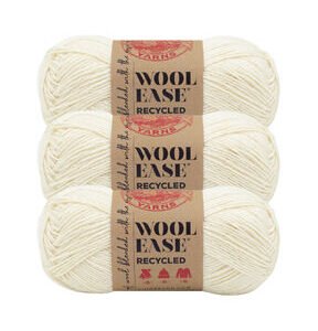 Lion Brand Wool-Ease 196yds Worsted Recycled Yarn 3 Bundle