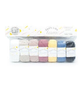 Lion Brand Feels Like Heaven 49yds Light Weight Nylon Yarn 7 Bundle