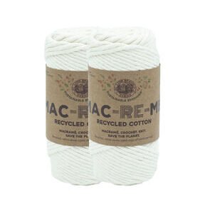 Lion Brand Mac-Re-Me 77yds Super Bulky Cotton Yarn 2 Bundle