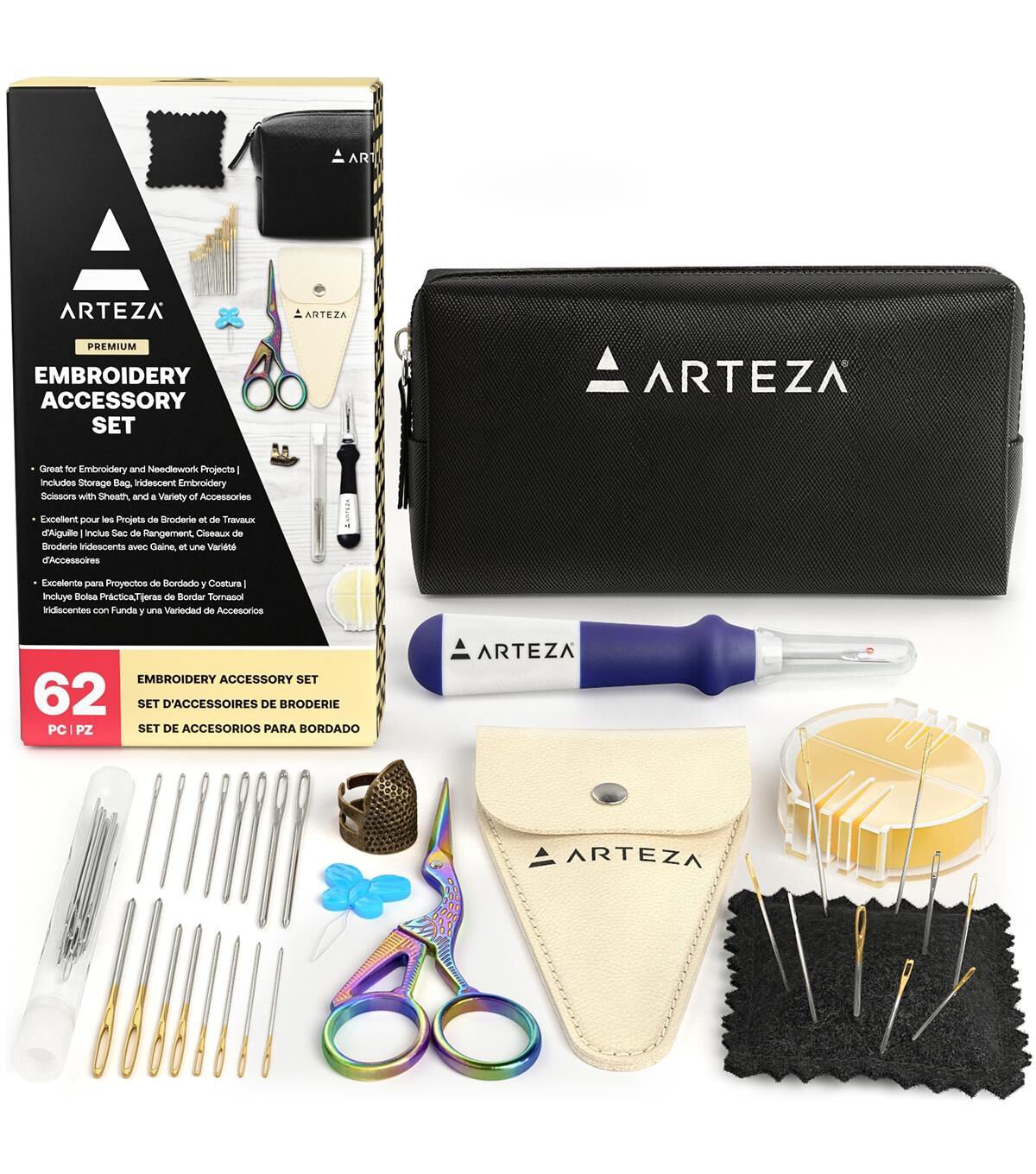 Arteza 62pc Embroidery Accessory Kit
