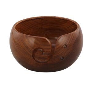 6 Sheesham Wood Yarn Bowl 6x3.50 by K+C