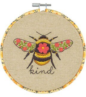 Dimensions 6 Bee Kind Embroidery Kit