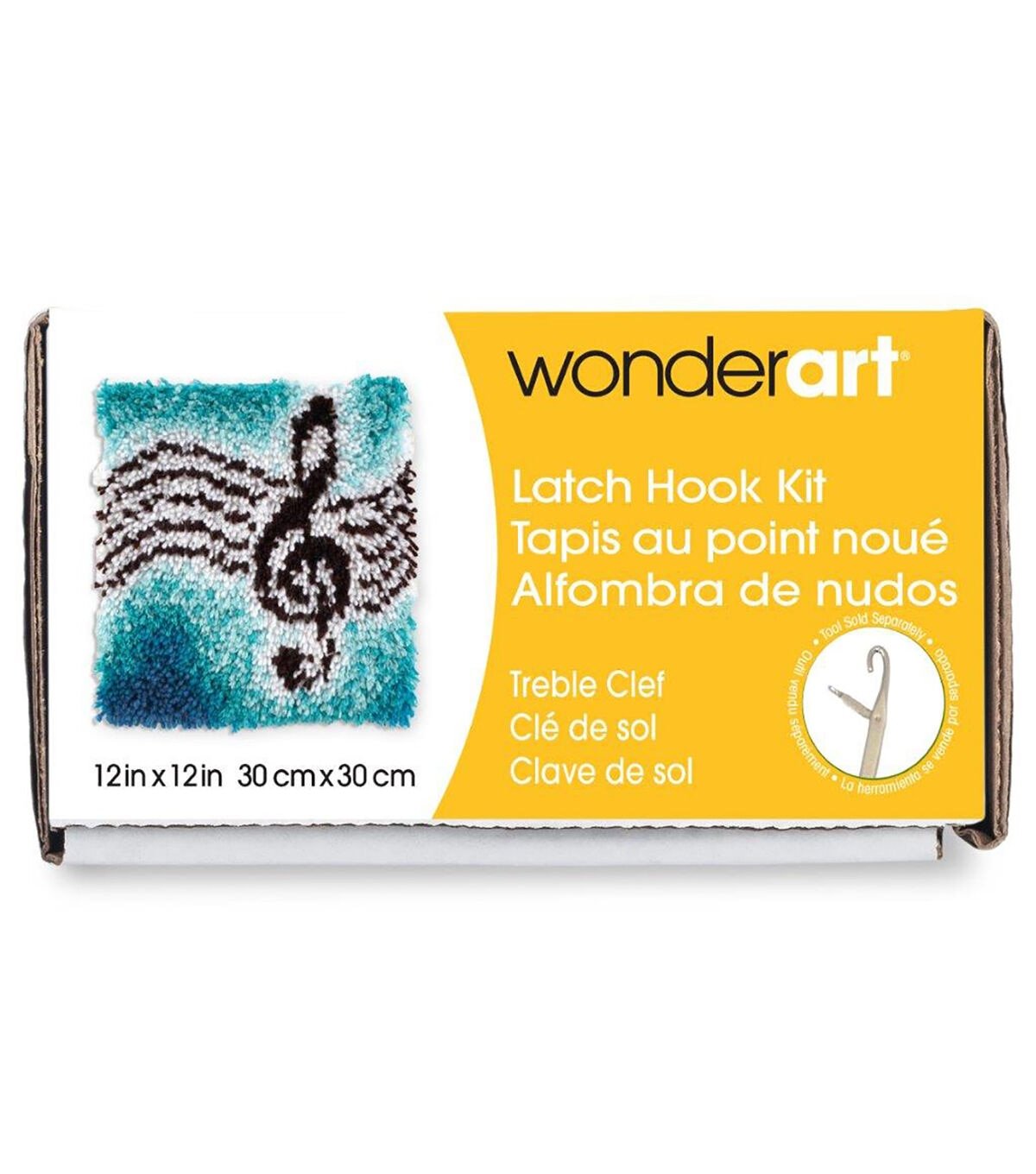 Wonderart Latch Hook Kit 12X12 Treble Clef - Image 2
