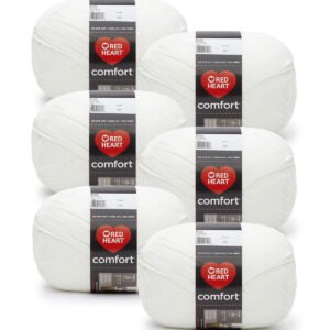 Red Heart Comfort 1859yds Worsted Acrylic Yarn 6 Bundle