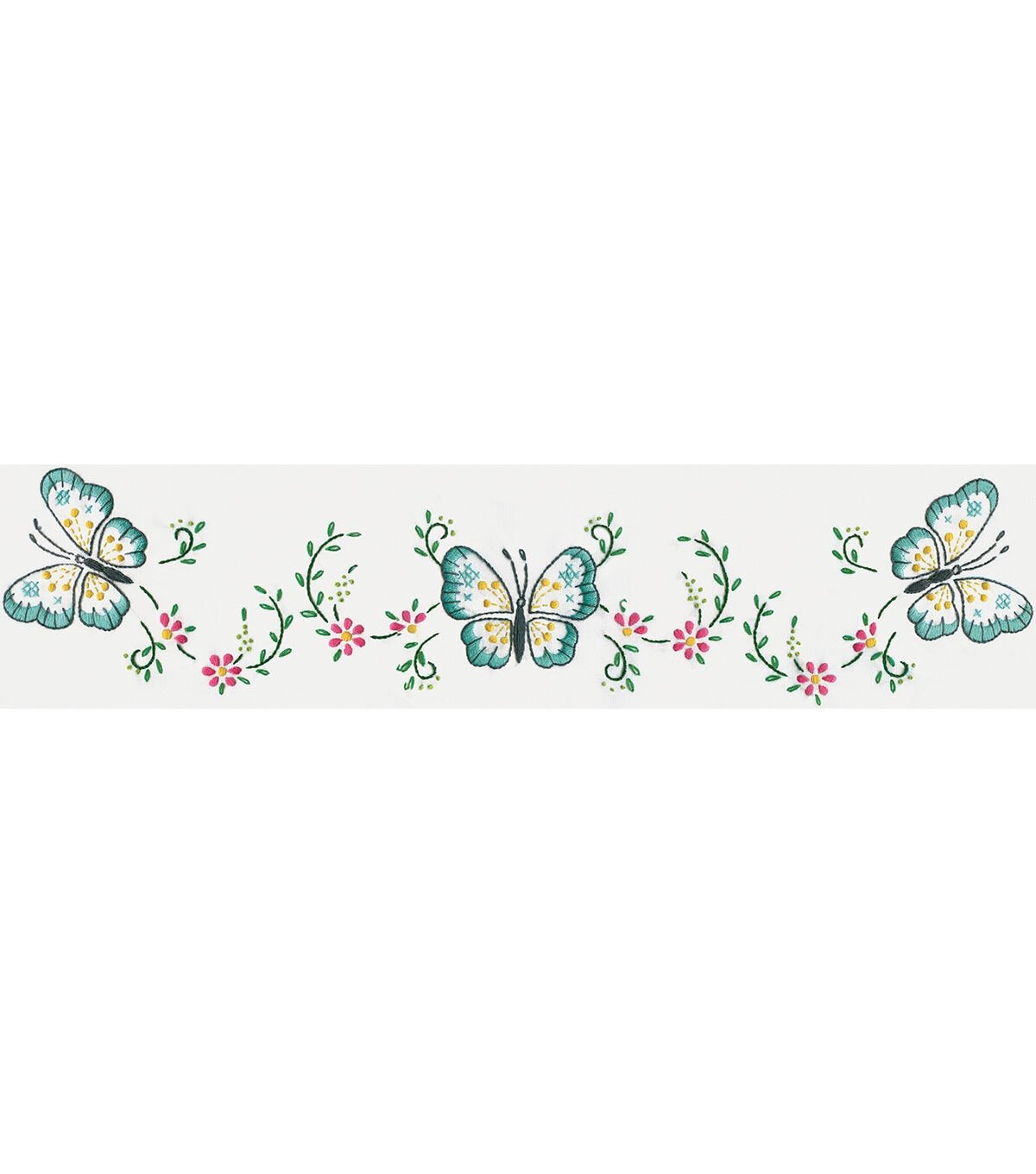 Design Works 30 x 20 Butterfly Stamped Embroidery Pillowcases 2pk