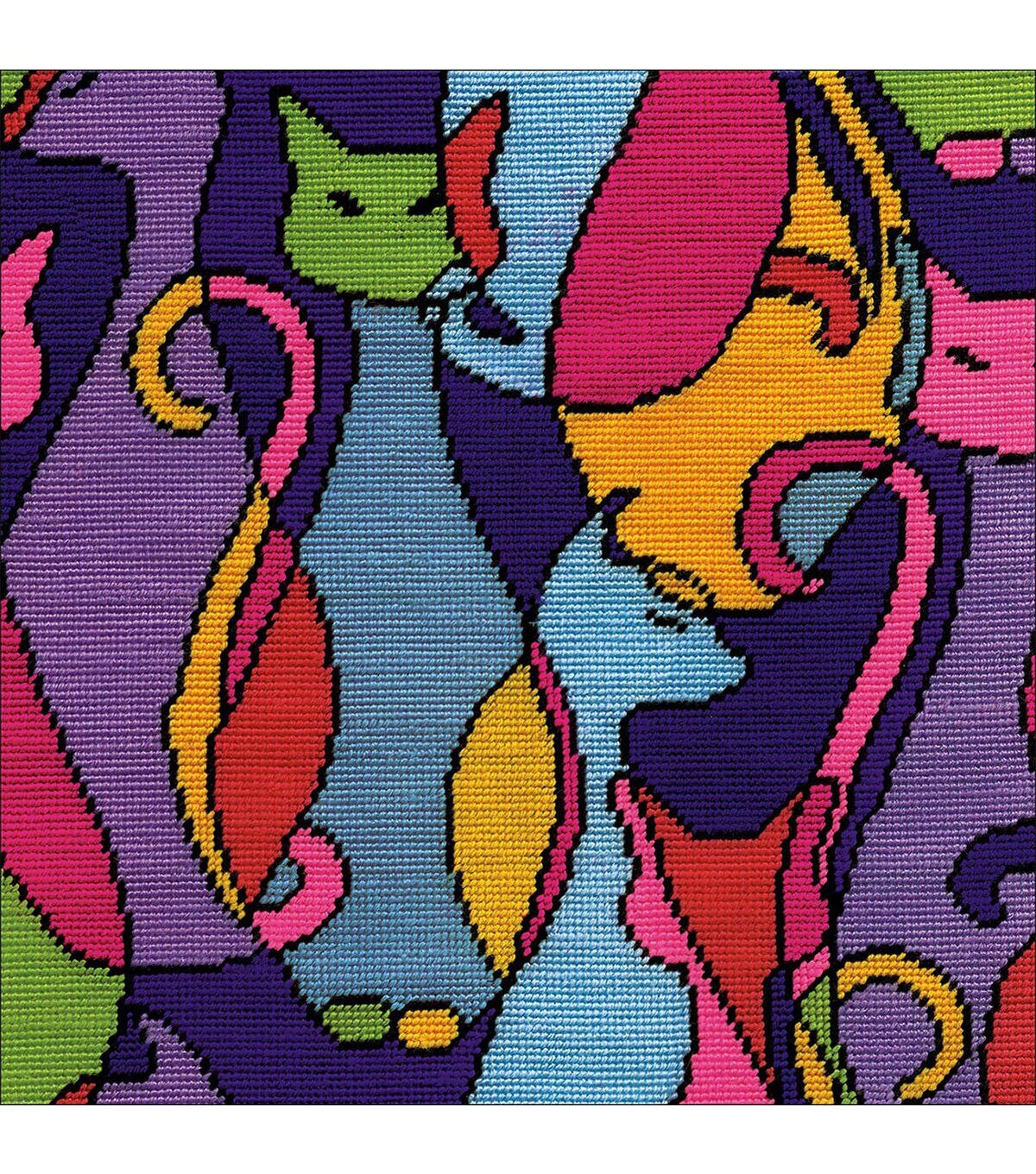 Design Works 12 x 12 Colorful Cat Needlepoint Kit - Image 2