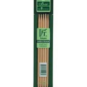 Clover 7 Size 0 Bamboo Double Point Knitting Needle Set
