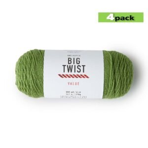 4pk Solid Green Medium Weight Acrylic 380yd Value Yarn by Big Twist
