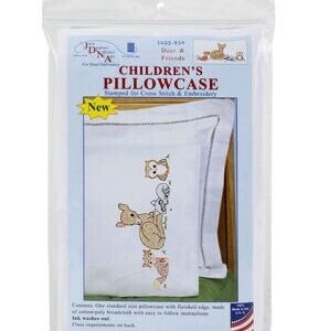 Jack Dempsey Deer & Friends Children's Stamped Perle Edge Pillowcase