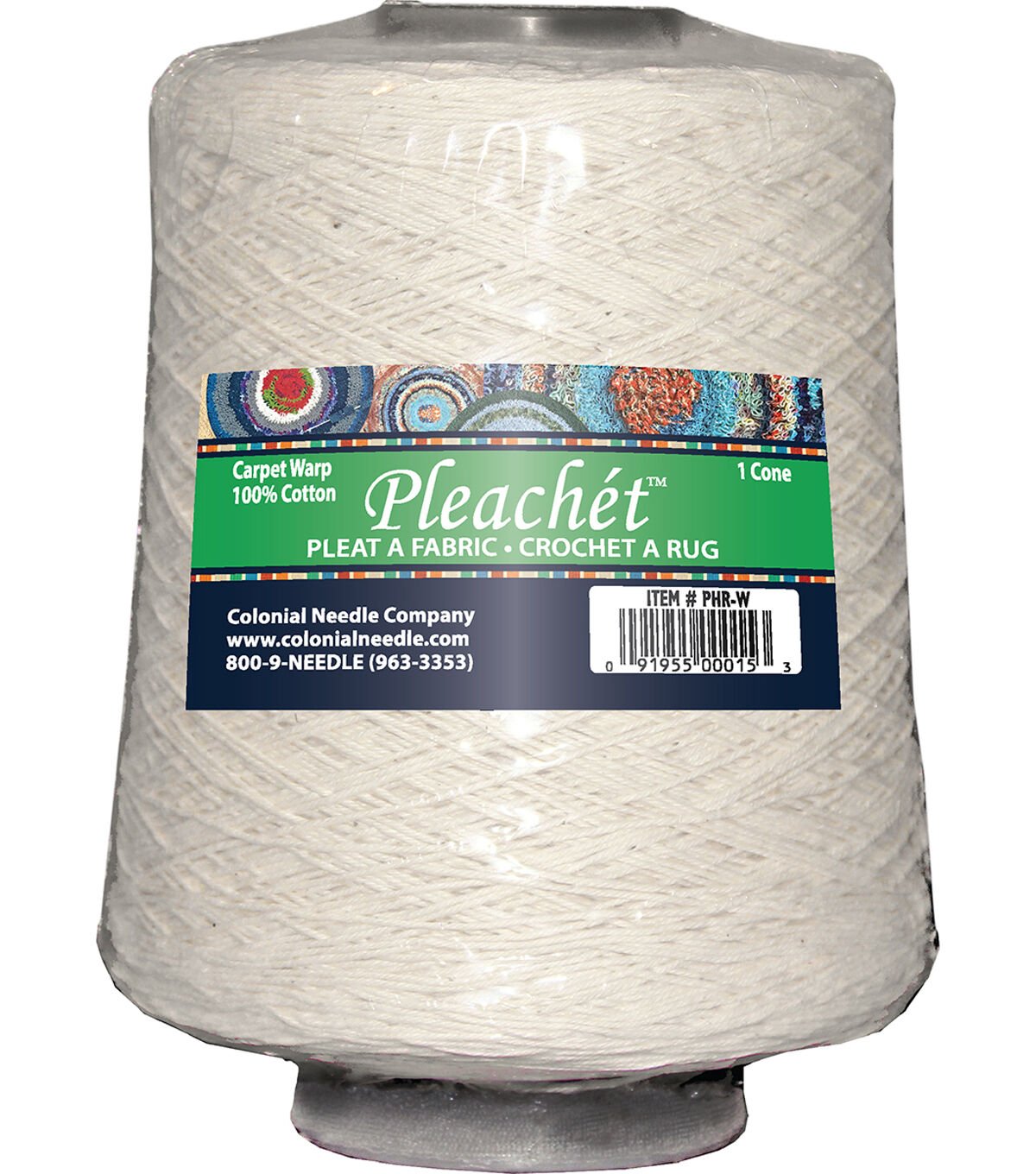 Pleachet Carpet Warp 1lb Cone