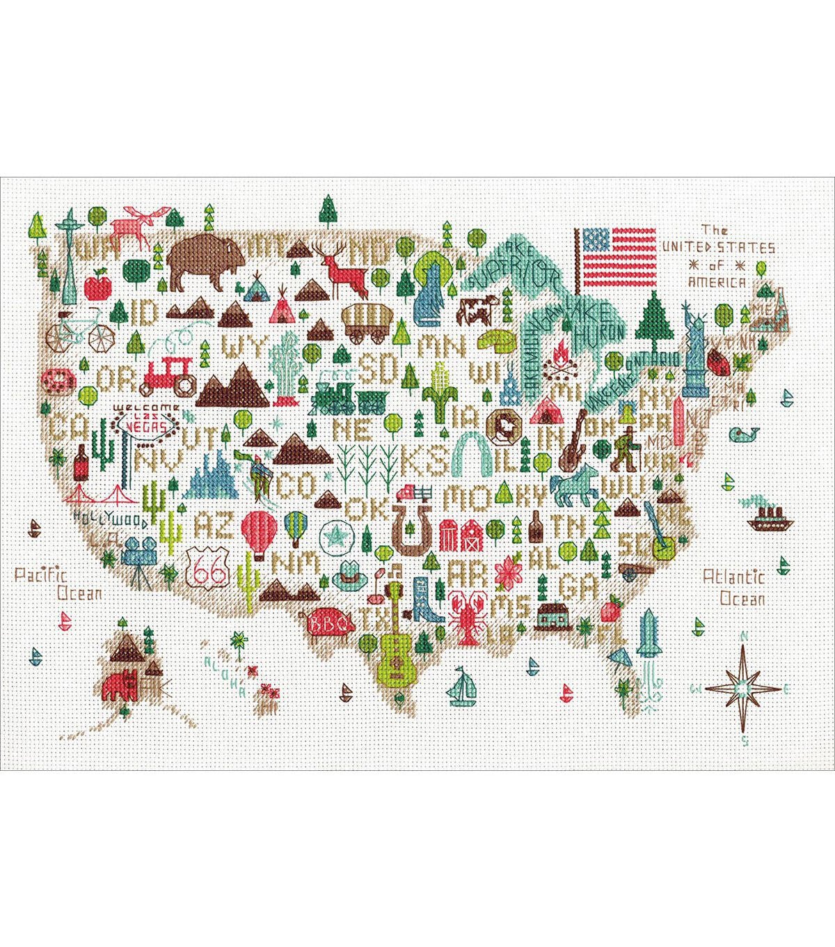 Dimensions 14 x 10 Illustrated Life Counted Cross Stitch Kit - Image 2