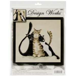 Design Works 12 Kitty Trio Counted Cross Stitch Kit