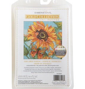 Dimensions 9 x 6 Sunflower Garden Counted Cross Stitch Kit