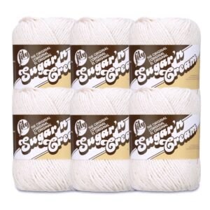 Lily Sugar'n Cream 120yds Worsted Cotton Yarn 6 Bundle