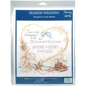 Imaginating 7.5 x 8 Seaside Wedding Counted Cross Stitch Kit