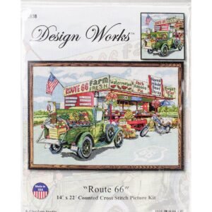 Design Works 22 x 14 Route 66 Counted Cross Stitch Kit