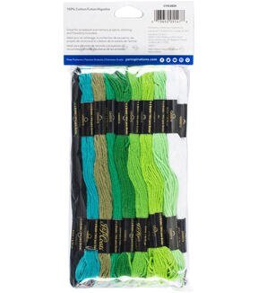 Coats & Clarks 36ct Greens & Blues Cotton Embroidery Floss - Image 2
