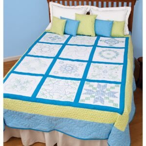 Jack Dempsey 18 Stamped Sampler Cross Stitch Quilt Blocks 12ct