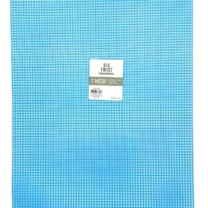 10.5 x 13.5 Neon Blue Plastic 7 Mesh Embroidery Canvas by Big Twist