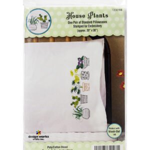 Tobin 30 x 20 House Plants Embroidery Pillowcases 2pk