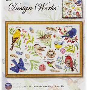 Design Works 18 x 12 Bird Study Counted Cross Stitch Kit