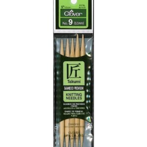 Clover Bamboo Double Point Knitting Needles 5 Set Of 5 Size 9