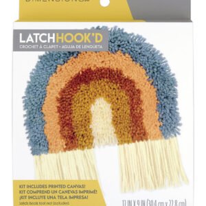 Dimensions Rainbow Fringe Latch Hook Kit 12 x 9