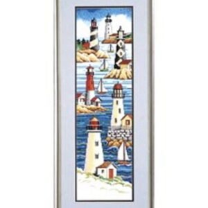 Janlynn 6 x 21 Lighthouses Counted Cross Stitch Kit