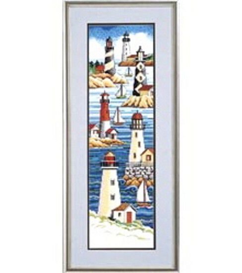 Janlynn 6 x 21 Lighthouses Counted Cross Stitch Kit