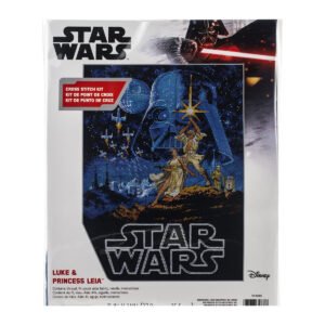 Dimensions 11 x 14 Luke & Princess Leia Counted Cross Stitch Kit