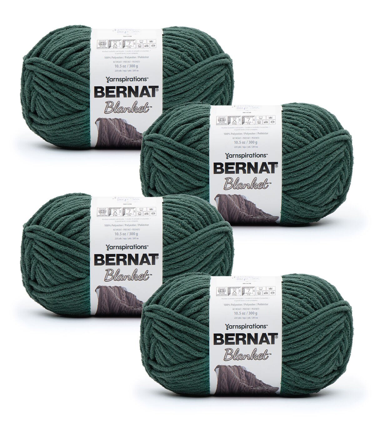 Bernat Blanket 220yds Super Bulky Polyester Yarn 4 Bundle - Image 2