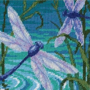 Dimensions 5 x 5 Dragon Fly Pair Mini Needlepoint Kit