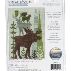 Dimensions Forest Folklore Cross Stitch Kit 5 x 7